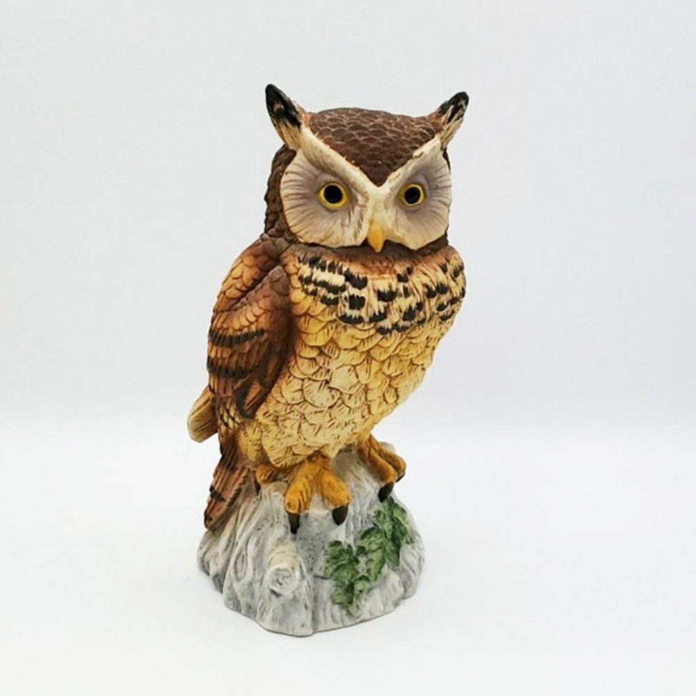 Vintage Andrea by Sadek Horned Owl Figurine #9339